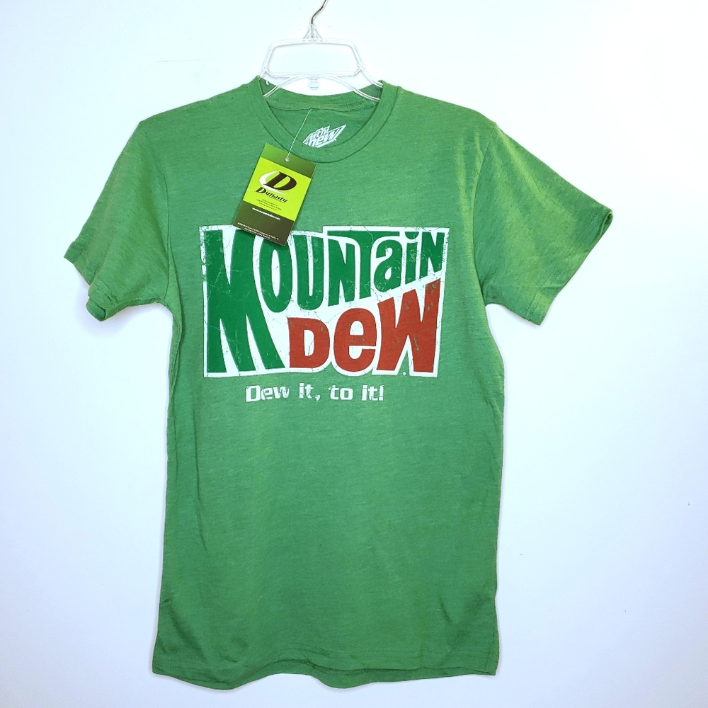 M Mountain Dew tee Do It Pepsi Brand 100% Cotton old dead stock y2k Dew It